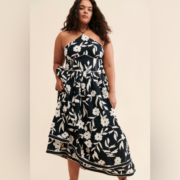 Halter Floral Maxi Dress - Picture 1 of 8